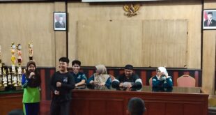 Waka Binamuda terima kedatangan Kontingen Kwarcab Banyumas, setelah berjuang pada Lomba Pramuka Garuda Berprestasi