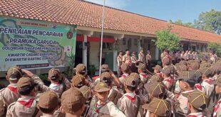 Ratusan Calon Pramuka Garuda Golongan Siaga & Penggalang Kwarran Somagede ikuti Penilaian Pramuka Garuda
